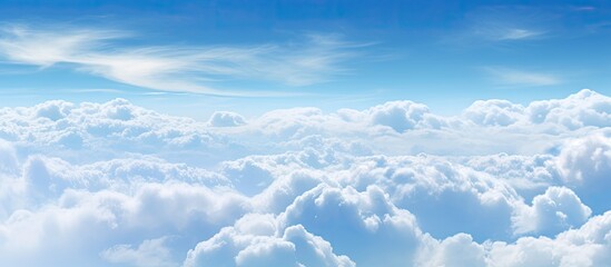 Wall Mural - a picturesque natural landscape featuring a vibrant electric blue sky filled with fluffy white cumul