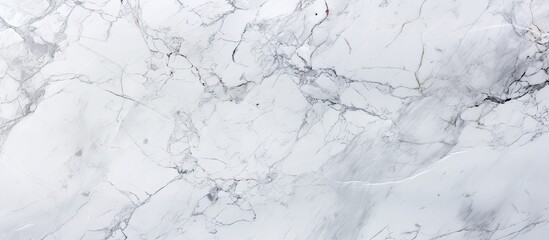 Poster - A detailed shot of a white marble texture resembling a snowy landscape with intricate patterns, as if capturing a frozen water event on a steep slope