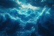 Fascinating Endless Ocean in Captivating Blue Hue Generative AI