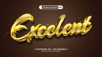 Aufkleber - Luxury gold style Excelent vector text effect on gold glitter background