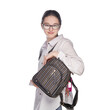 The Spectacled Stylista With a Stylish Satchel