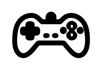 Sticker - joystick icon silhouette vector illustration