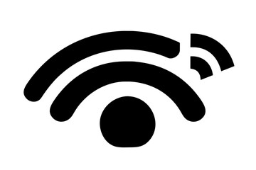 Poster - wifi signal icon silhouette vector illustration