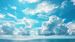 Beautiful view of the sky with beautiful clouds over the sea. Landscapes photography