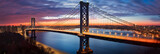 Twilight beauty: George Washington Bridge spanning over city's night lights