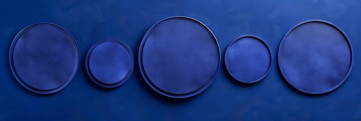 Poster - Blue abstract gradient shapes banner for website and print design with concrete stone pattern