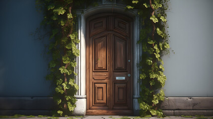 Wall Mural - leafy door