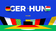 Germany vs Hungary football 2024 match versus. 2024 group football euro stage championship match versus teams intro sport background, championship competition