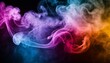 Colorful Vapor Smoke Background, realistic smoke with various colors