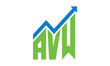© Gakiya - AVW financial logo design vector template.