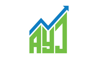 Wall Mural - AYJ financial logo design vector template.	