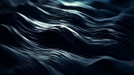 Poster - 3d rendering of abstract blue particles with depth of field and bokeh