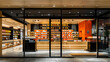 A sleek storefront with a vibrant display of products, drawing in customers with its enticing offerings
