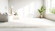 © Margo_Alexa - A white room with a sofa, a carpet and a plant in it