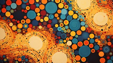 Canvas Print - a patterned background with circular dots forming an ordered placement