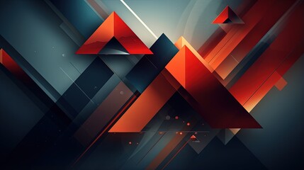 Wall Mural - abstract design with interlocking triangular elements and shadow effects