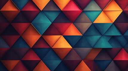 Poster - overlapping rhombus shapes in a geometric pattern