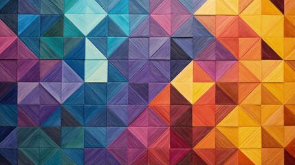 Poster - squares arranged in a diagonal pattern