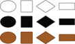 © ATerra - Leather Patches Label Template Clipart - Outline, Silhouette & Color