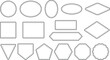 © ATerra - Leather Patches Frame or Label Template Clipart - Outlines
