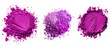 purple makeup powder isolated, top view isolated on transparent background.