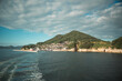 香川県高松市の沖合の島「男木島」の男木港の風景