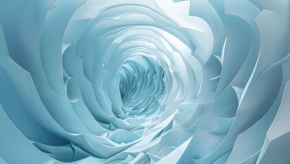 Wall Mural - a big white tunnel made with big white spiral tube in which sunlight is coming in the morning