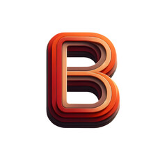 3D letter B