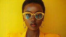A Woman With Yellow Glasses