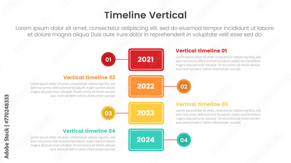 vertical timeline milestone infographic template banner with round ...