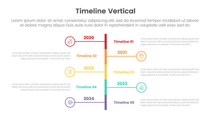 Poster - vertical timeline milestone infographic template banner with rectangle bar vertical and line circle 