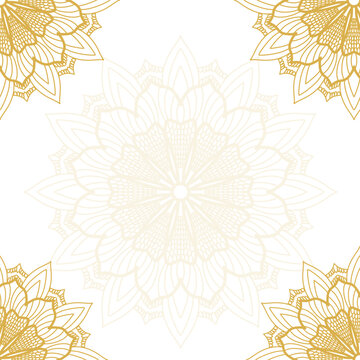 Luxury mandala background with golden arabesque pattern Arabic Islamic east style
