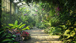Tranquil Botanical Garden with Healing Plants
