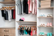 © Pixel-Shot - Rack with stylish female clothes and accessories in modern wardrobe