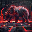 Illustration of bearish trade trend graphic