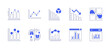 © Huticon - Graph icon set. Duotone style line stroke and bold. Vector illustration. Containing decline, graph, bar graph, line graph, analysis, maths.