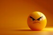 A yellow angry face with eyes and a frowning mouth