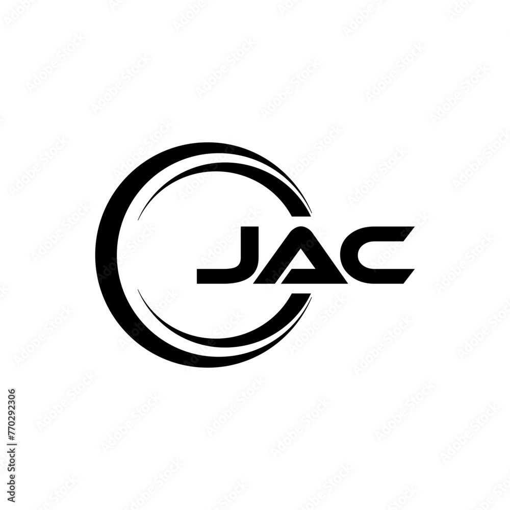 JAC letter logo design with white background in illustrator. Vector ...