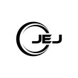 JEJ letter logo design with white background in illustrator, cube logo, vector logo, modern alphabet font overlap style. calligraphy designs for logo, Poster, Invitation, etc.