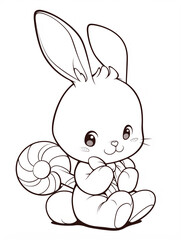 Sticker - cartoon rabbit