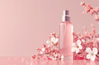product ads with bottle banner ad for beauty products Cosmetics or skin care.