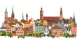 Freiburg im Breisgau city Germany flat vector 