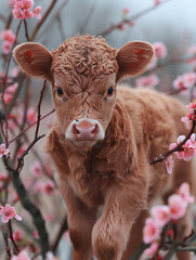 Poster - cow with horns