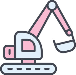 Wall Mural - Excavator Vector Icon