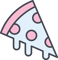 Sticker - Pizza Vector Icon