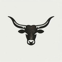 Poster - vintage logo of texas longhorn cow