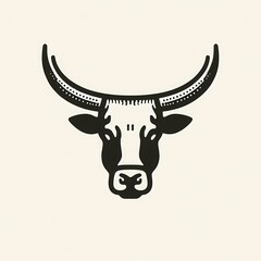 Poster - vintage logo of texas longhorn cow