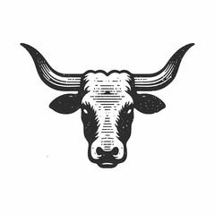 Poster - vintage logo of texas longhorn cow