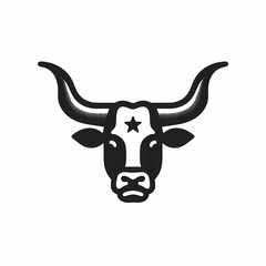 Poster - vintage logo of texas longhorn cow