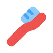 toothbrush flat icon